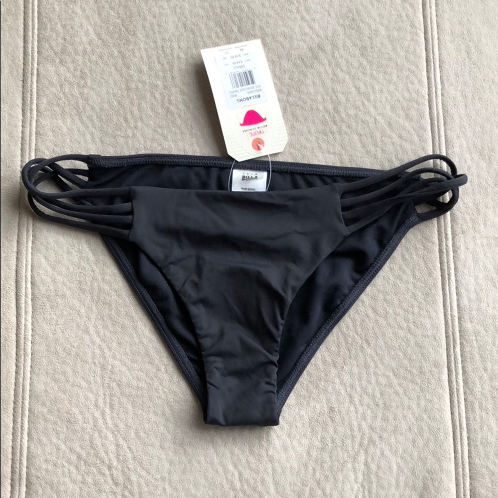 Billabong Strappy Black Bikini Bottoms